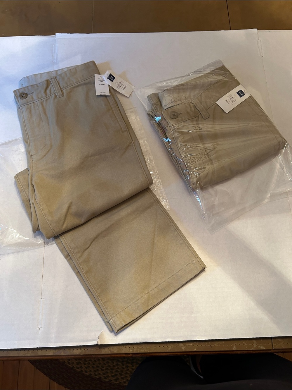 2X GAP Boys Khaki  Pants  10 Husky-NWT